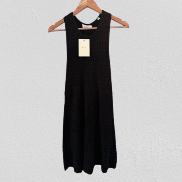 A.L.C. Black Sleeveless Nylon / Viscose Dress - Picture 1 of 10